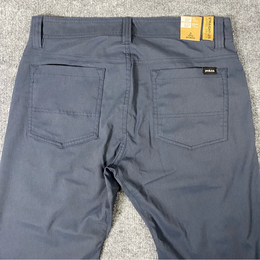 Prana Brion Mens 30x30 Stormy Night Straight Leg Outdoor 5 Pocket Pants New - Picture 10 of 12